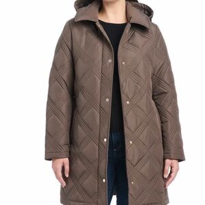 Jones New York Women's Belted Quilt Jacket